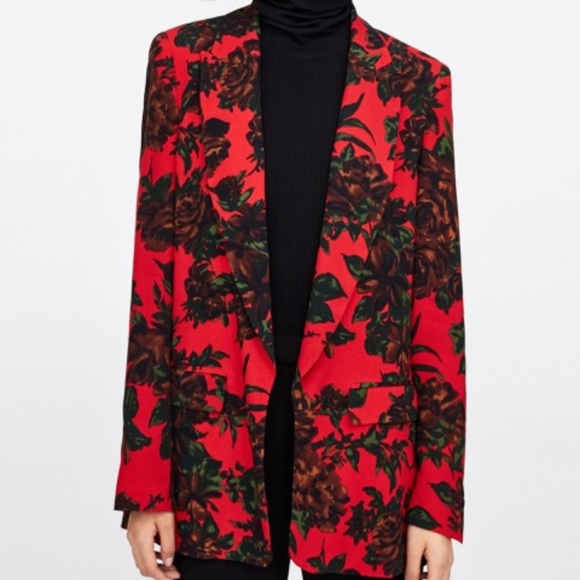 Zara red floral matching set - Picture 2 of 7